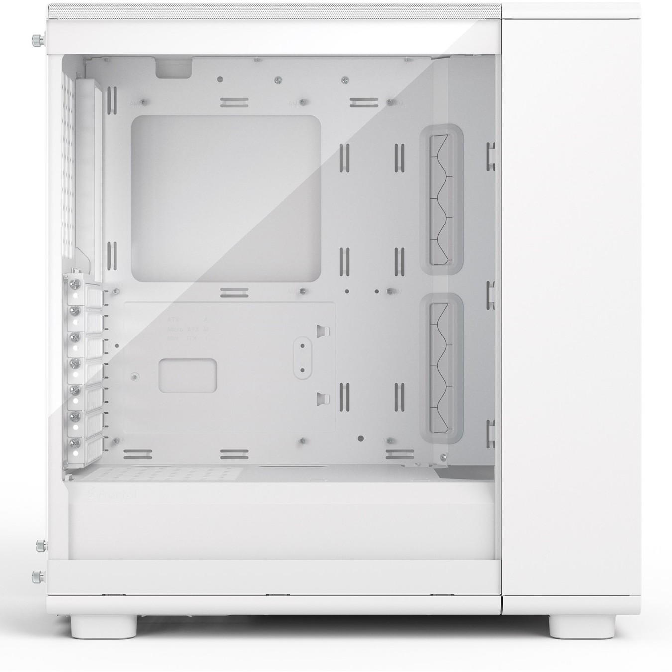 Midi Fractal Epoch White TG RGB Clear Tint - Mid Tower PC Case — Buy in Cyprus with Fast Delivery