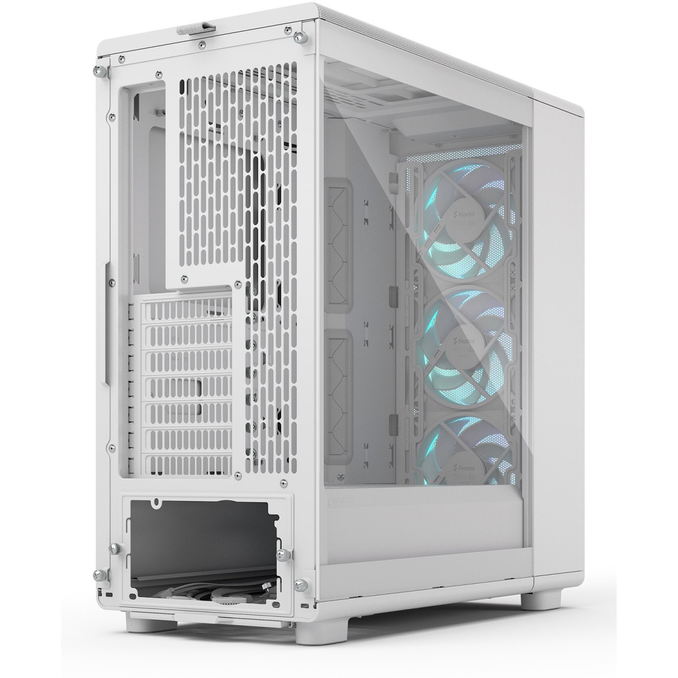Midi Fractal Epoch White TG RGB Clear Tint - Mid Tower PC Case — Buy in Cyprus with Fast Delivery