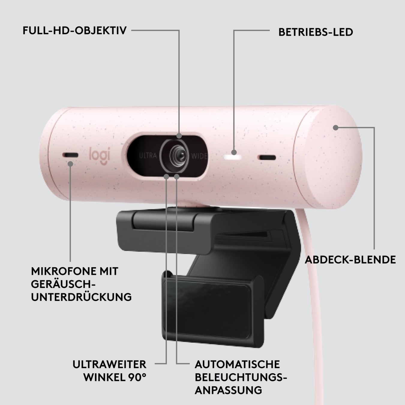 Logitech BRIO 500 - BRIO 500 - 1080p/720p webcam with USB-C and built-in audio — Buy in Cyprus with Fast Delivery