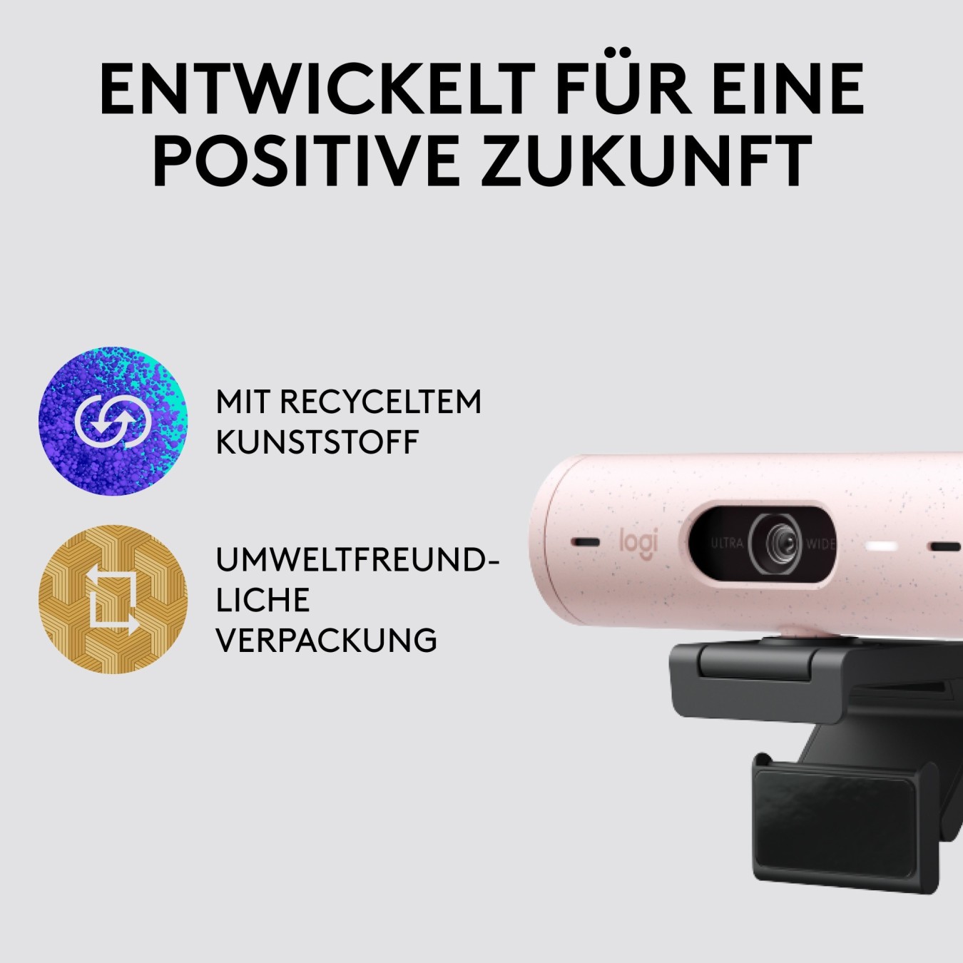 Logitech BRIO 500 - BRIO 500 - 1080p/720p webcam with USB-C and built-in audio — Buy in Cyprus with Fast Delivery