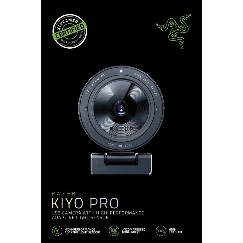 Buy Razer Kiyo Pro Webcam - HDR 1080p60 - Adjustable FOV and strong low-light pe... in Cyprus, Nicosia, Limassol, Larnaka, Pafos