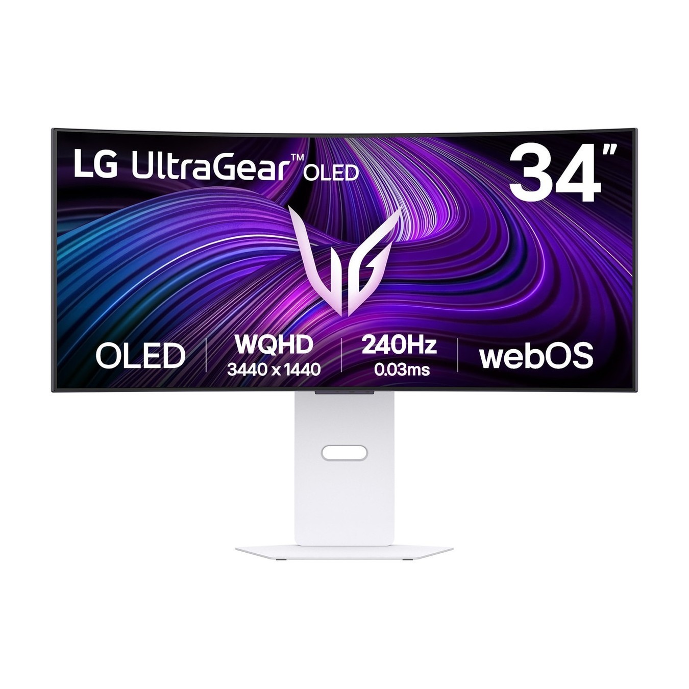 LG Monitor - 34GX90SA-W - White, 34-inch curved gaming monitor — Buy in Cyprus with Fast Delivery