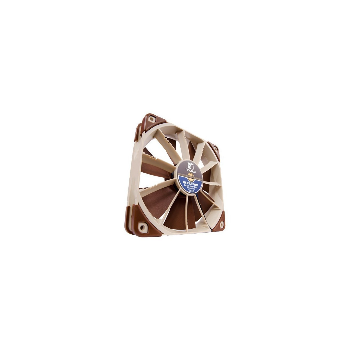 120mm NOCTUA NF-F12 PWM - NF-F12 PWM - 120x120x25mm, 4-pin PWM, low-noise brown/beige design