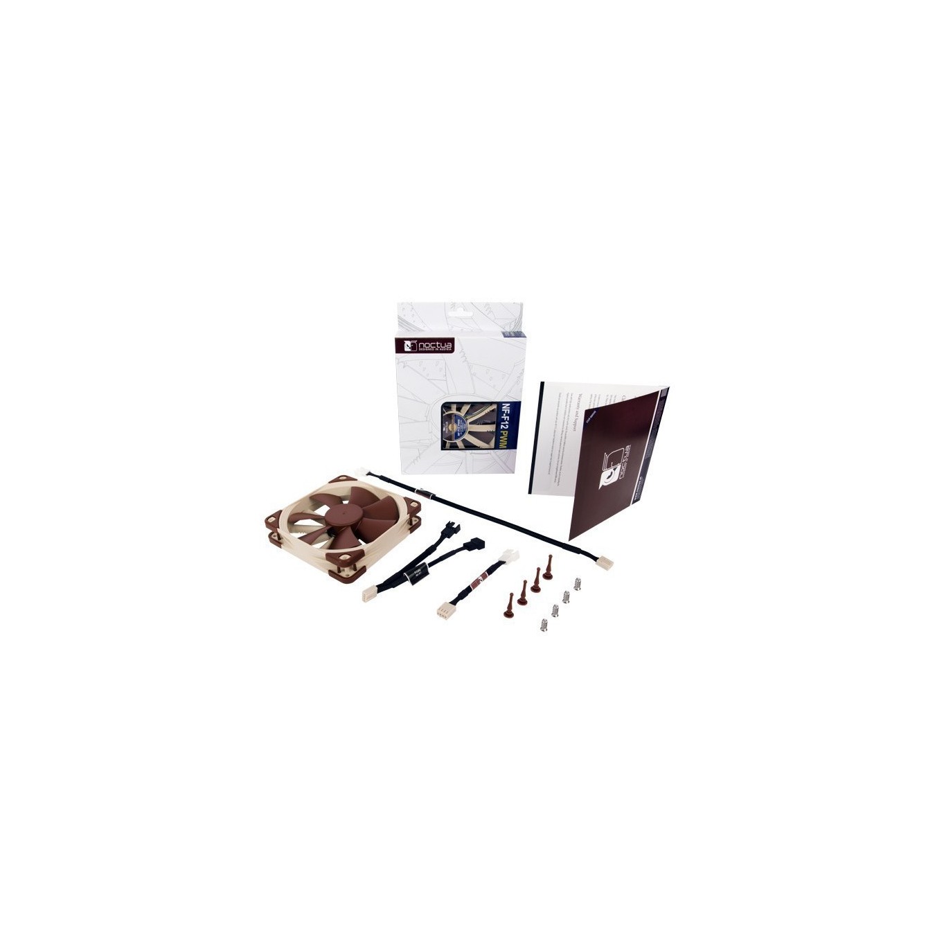120mm NOCTUA NF-F12 PWM - NF-F12 PWM - 120x120x25mm, 4-pin PWM, low-noise brown/beige design