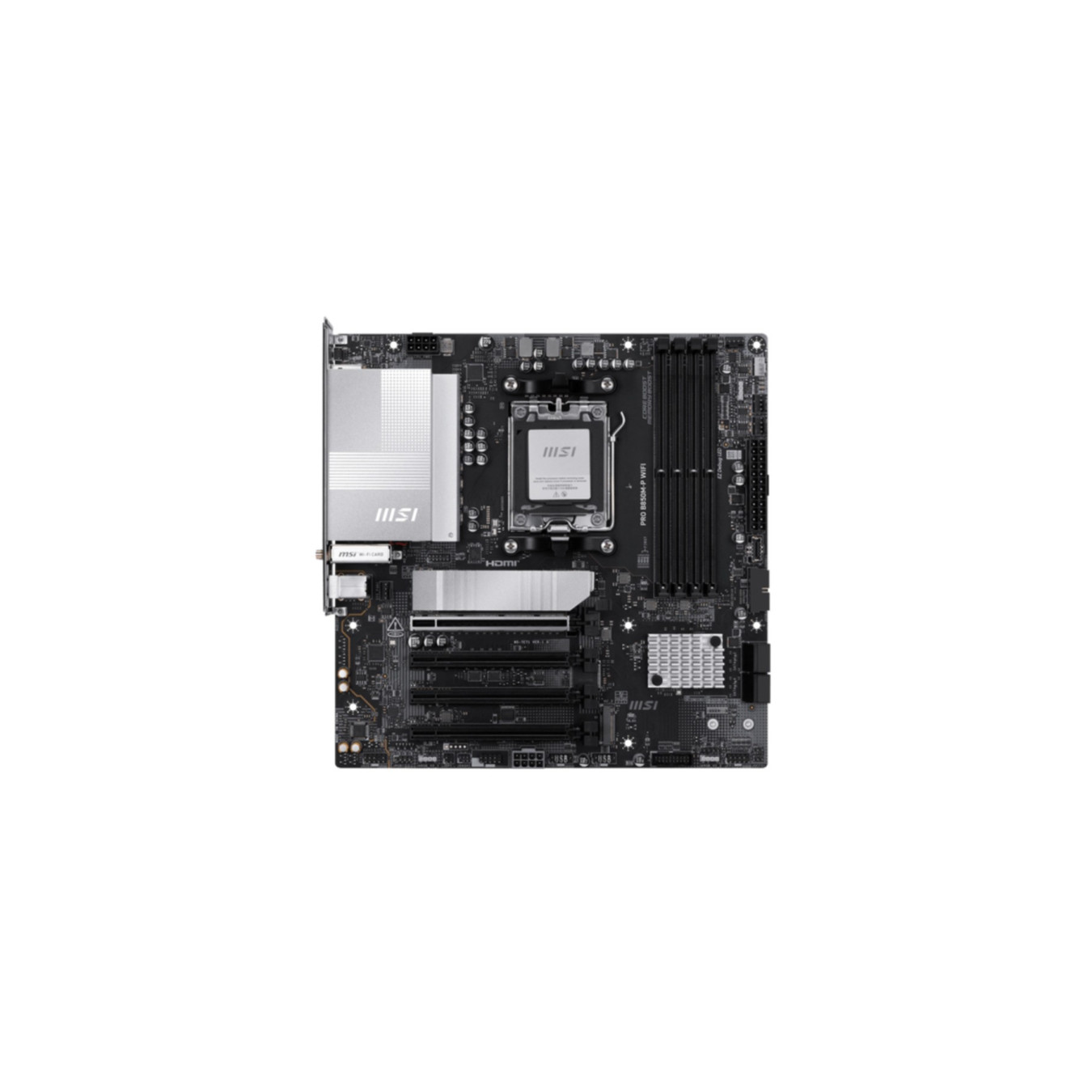 MSI PRO B850M-P WIFI - AM5 - Micro-ATX DDR5 Motherboard, 4x DIMM, PCIe 4.0, WiFi & 2.5Gb LAN