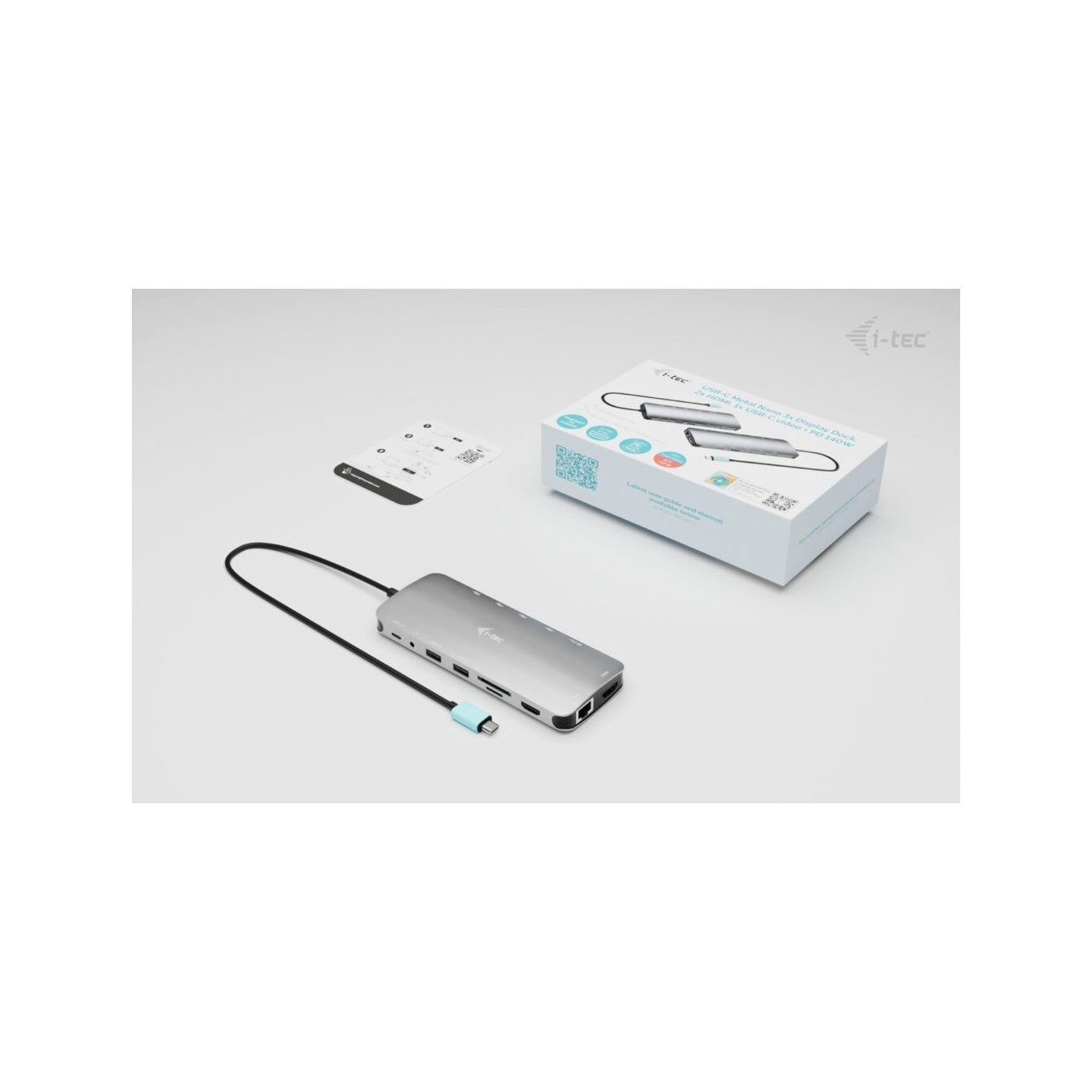 I-TEC USB-C Metal Nano Dock - Nano - 3x Display, 2x HDMI, USB-C video, LAN, Audio — Buy in Cyprus with Fast Delivery