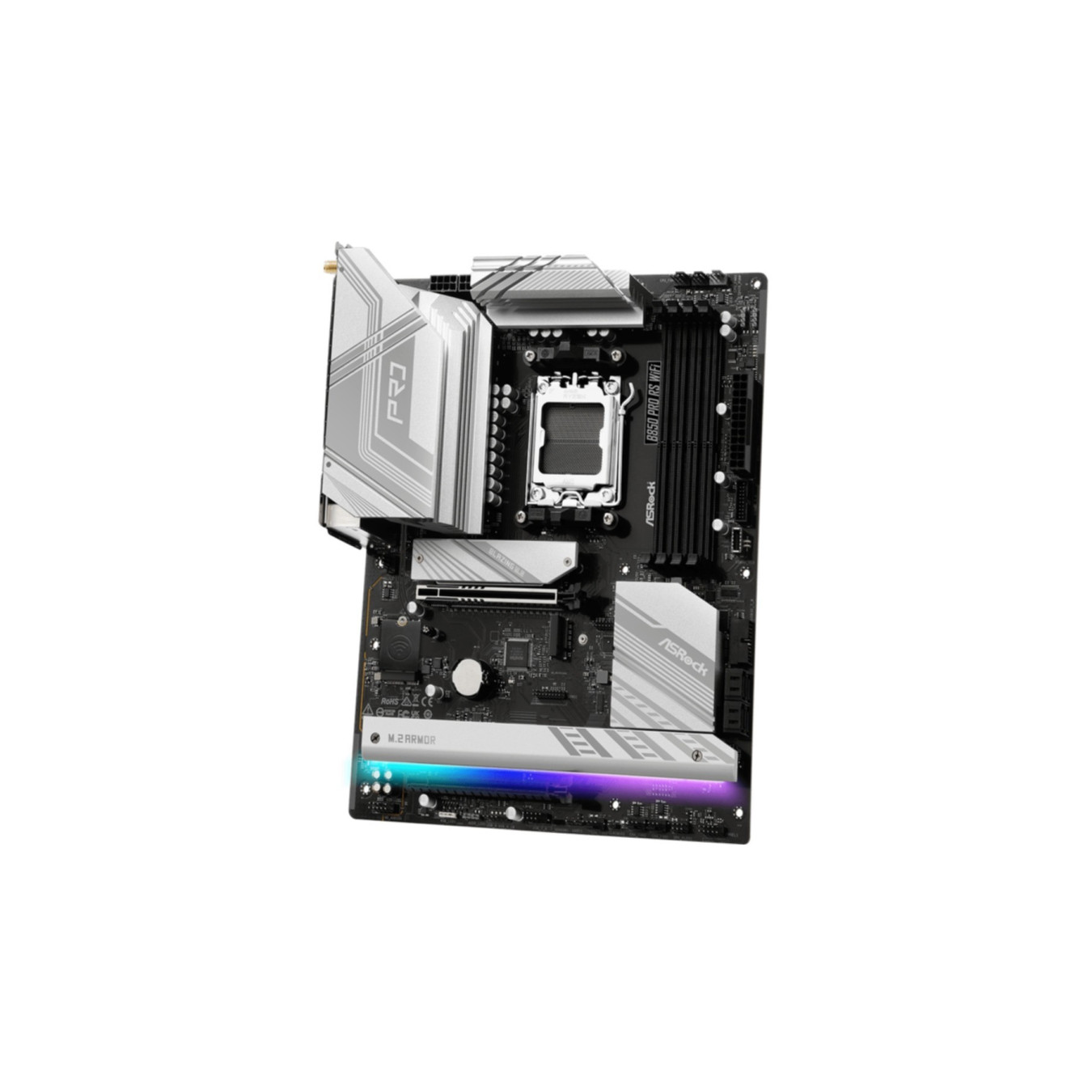 ASRock B850 Pro RS WiFi - AM5 Socket - DDR5 Support, WiFi, Hi-Density Power, 14+2+1 VRM, 8-Layer PCB