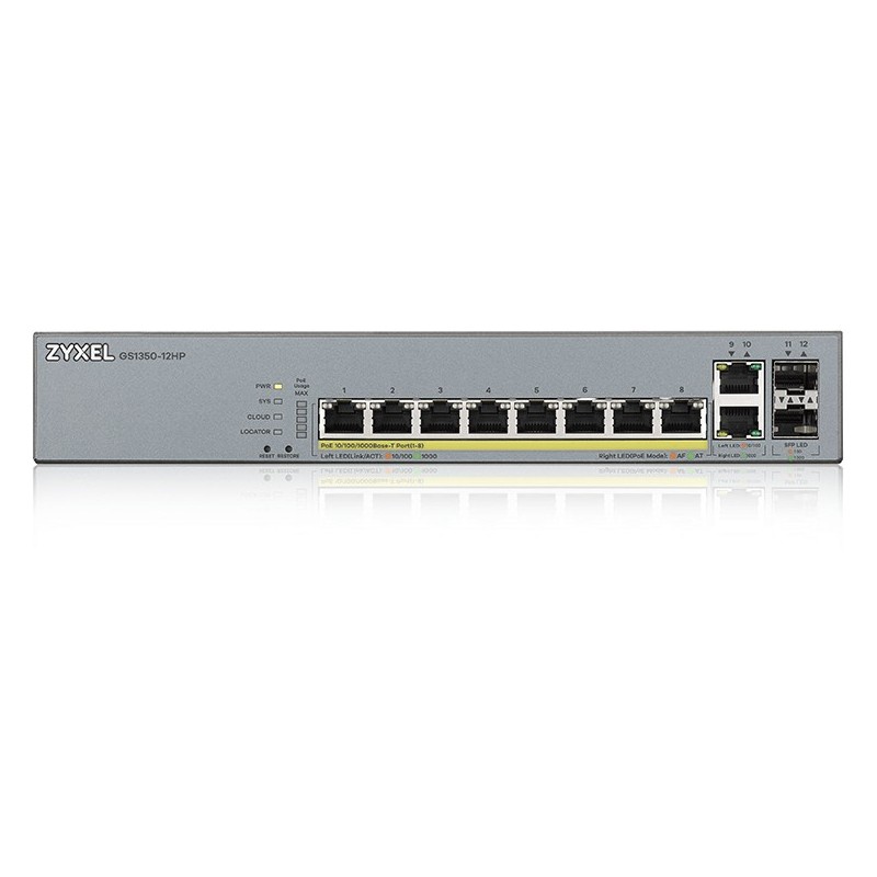 Buy Zyxel GS1350-12HP PoE Switch - GS1350-12HP - Rackmount, Web-managed L2 in Cyprus, Nicosia, Limassol, Larnaka, Pafos
