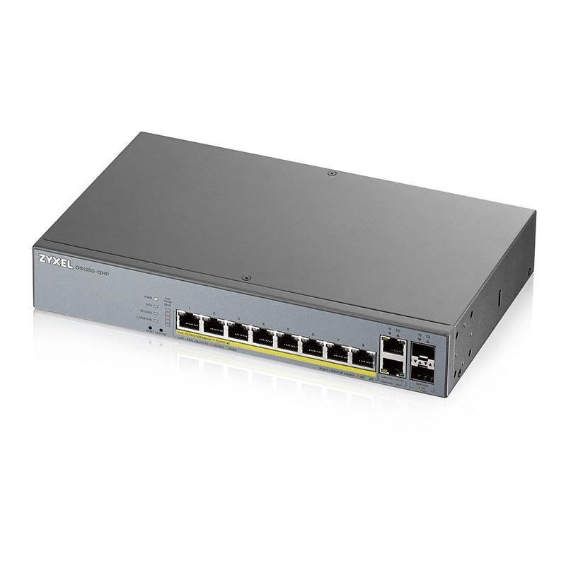 Buy Zyxel GS1350-12HP PoE Switch - GS1350-12HP - Rackmount, Web-managed L2 in Cyprus, Nicosia, Limassol, Larnaka, Pafos