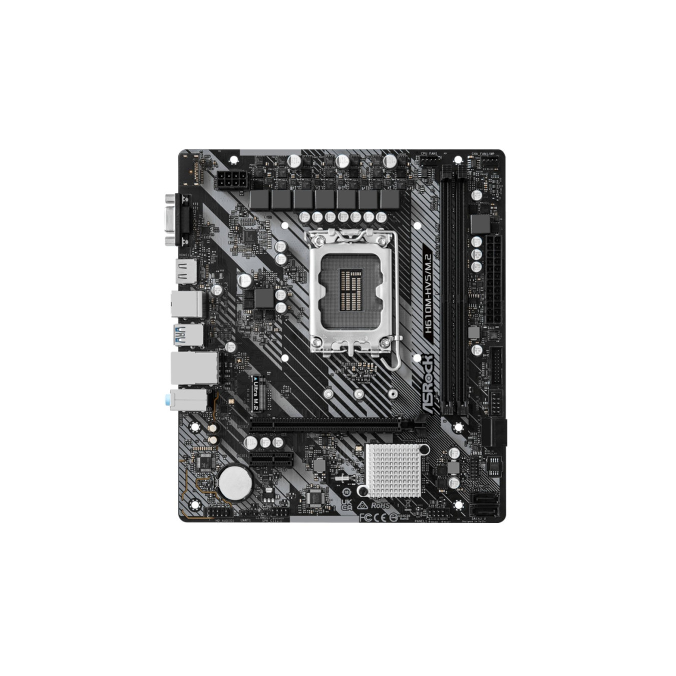 ASRock H610M-HVS M.2 R2.0 - LGA1700 Micro-ATX, Intel H610, Up to 64GB, Ultra M.2 (Sapphire Black)