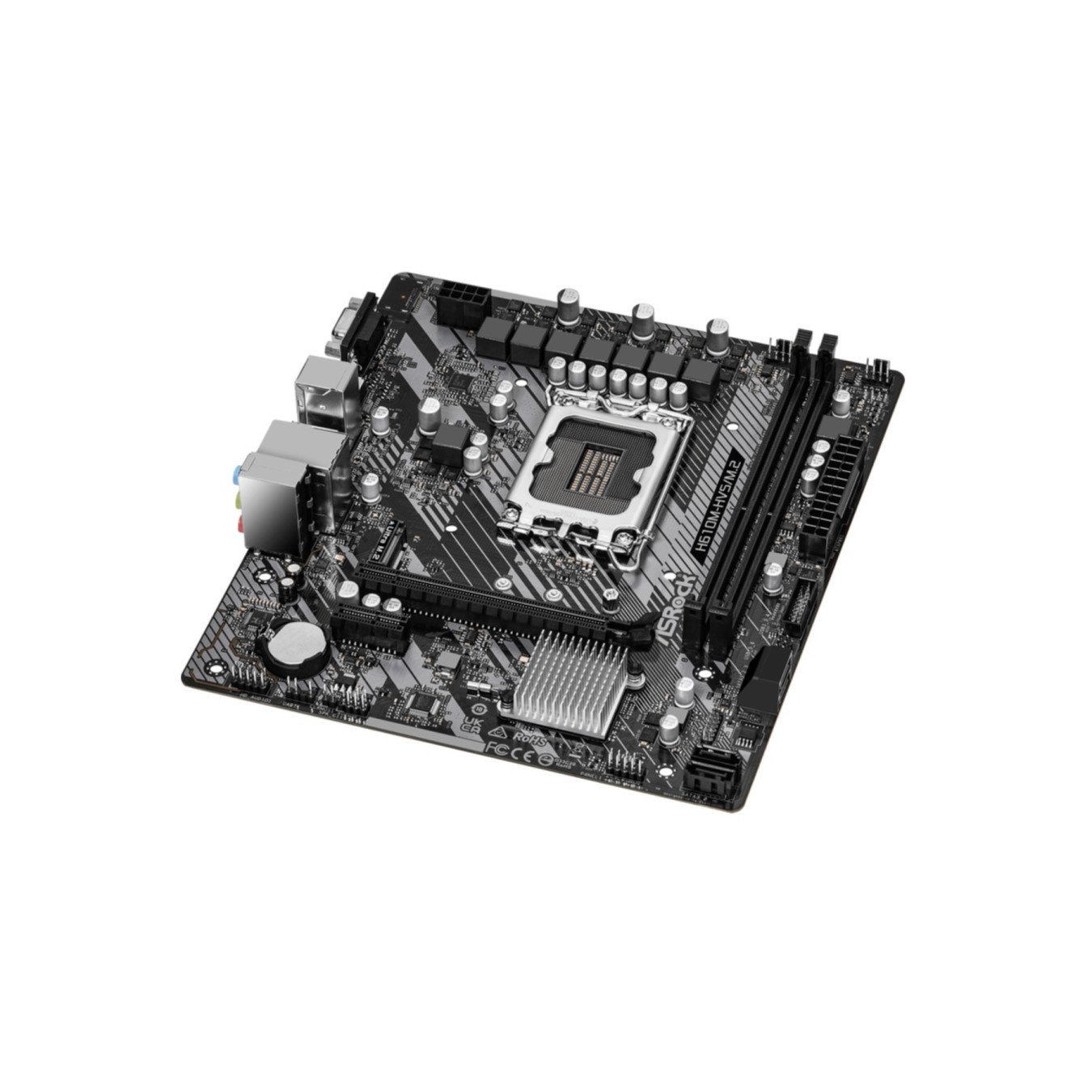 ASRock H610M-HVS M.2 R2.0 - LGA1700 Micro-ATX, Intel H610, Up to 64GB, Ultra M.2 (Sapphire Black)