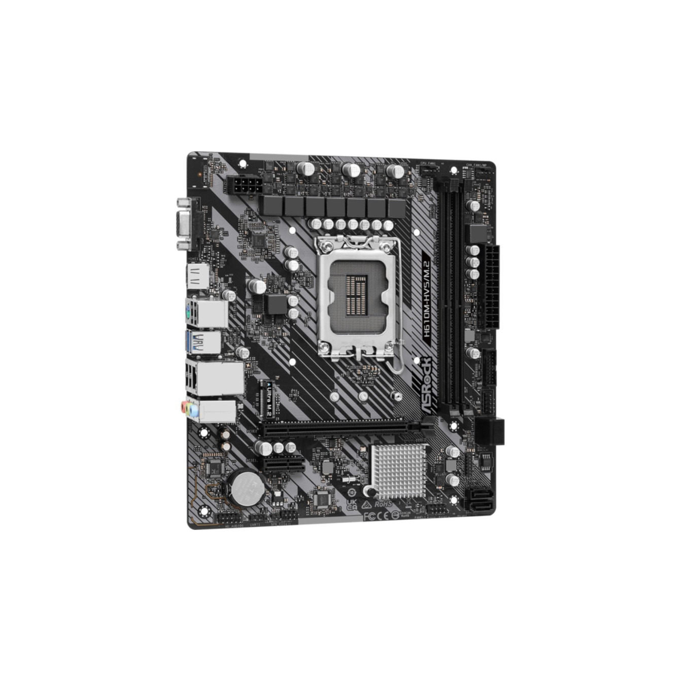 ASRock H610M-HVS M.2 R2.0 - LGA1700 Micro-ATX, Intel H610, Up to 64GB, Ultra M.2 (Sapphire Black)