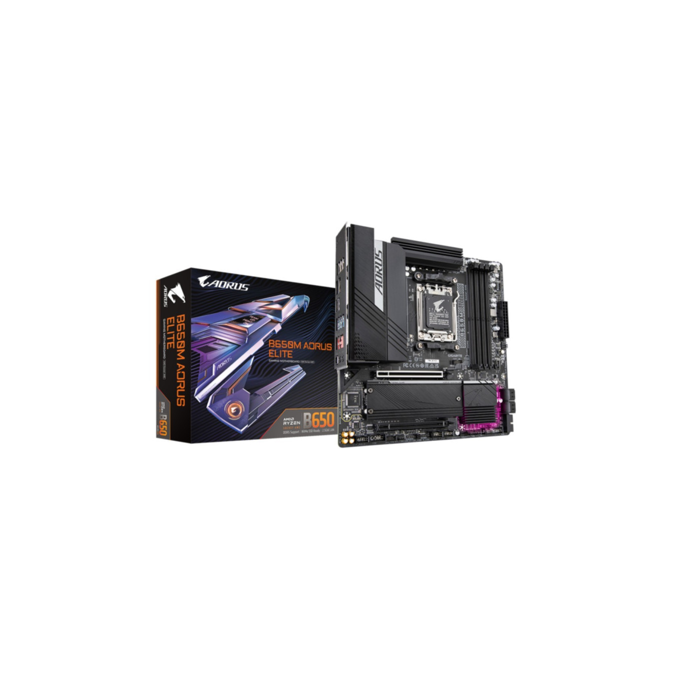 GIGABYTE GA-B650M-AORUS Elite - AM5 ATX Motherboard - AMD B650, DDR5, 4x DIMM, 256GB Max — Buy in Cyprus with Fast Delivery