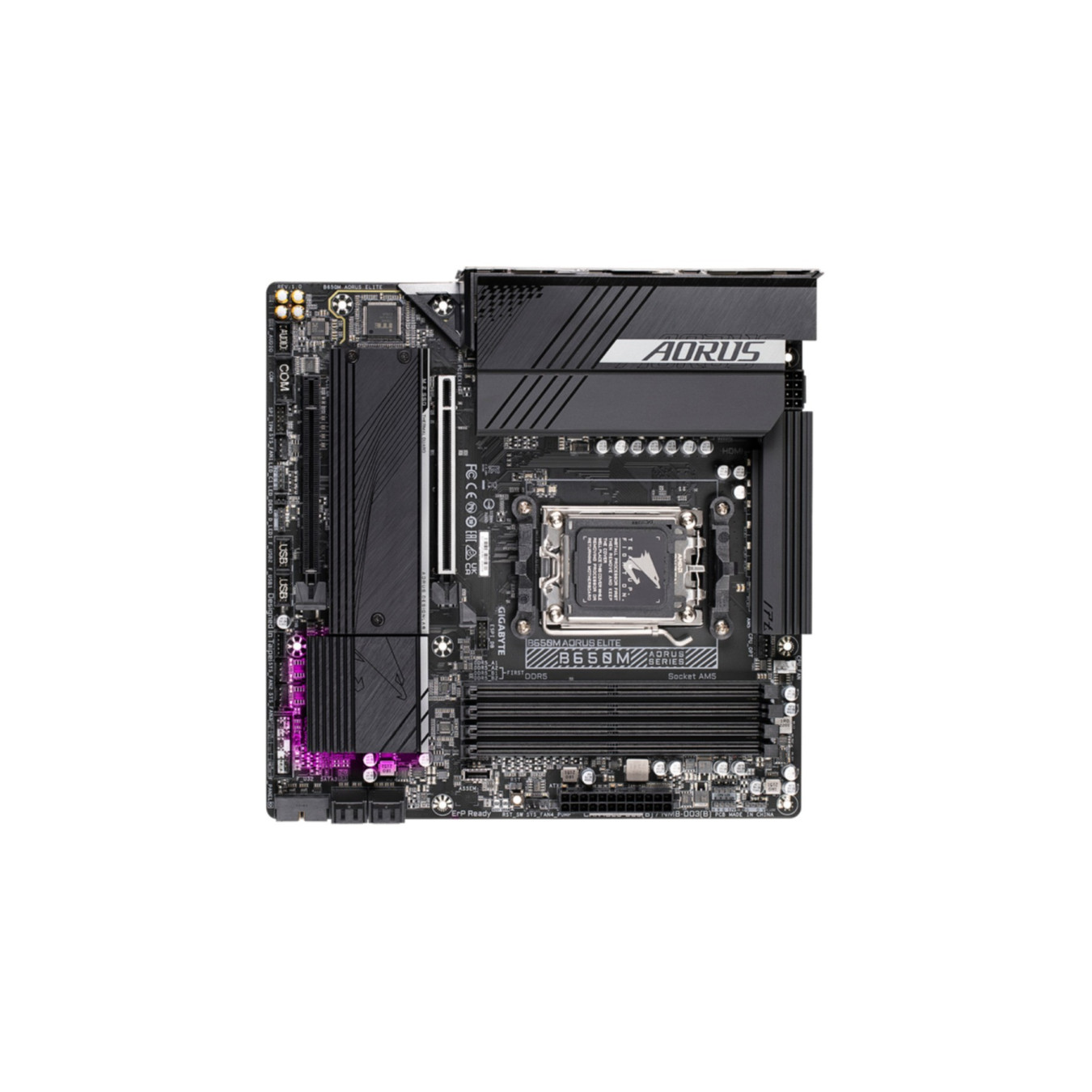GIGABYTE GA-B650M-AORUS Elite - AM5 ATX Motherboard - AMD B650, DDR5, 4x DIMM, 256GB Max — Buy in Cyprus with Fast Delivery