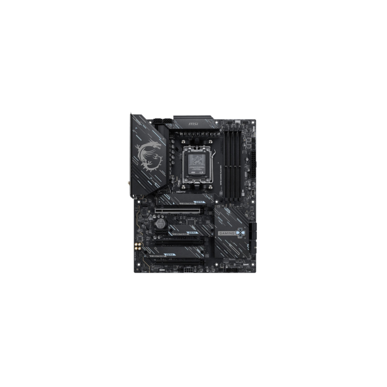 MSI MPG X870E Gaming Plus WIFI - AM5 ATX DDR5 Motherboard, 256GB Max, 4 DIMM, Wi-Fi, RGB, Black