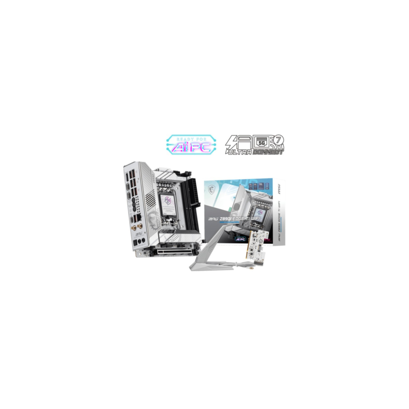 MSI MPG Z890I EDGE TI WIFI - Mini-ITX Z890 Motherboard - LGA 1851, PCIe 5.0, Wi-Fi 7, Thunderbolt 4