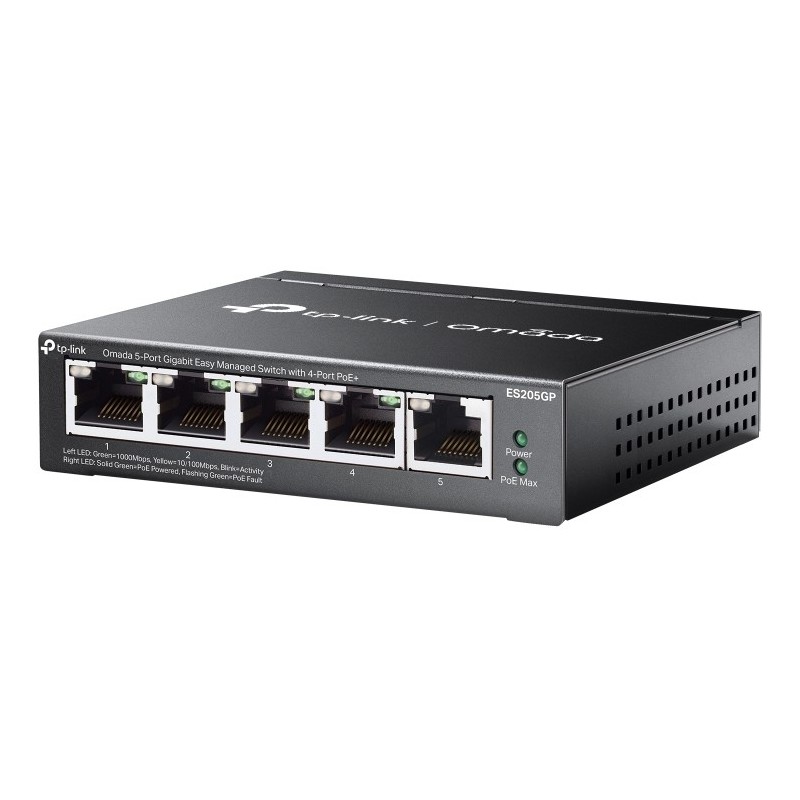 Buy TP-Link Omada Switch 5x GE - ES205G - 5-Port PoE+ Smart Switch (10/100) in Cyprus, Nicosia, Limassol, Larnaka, Pafos