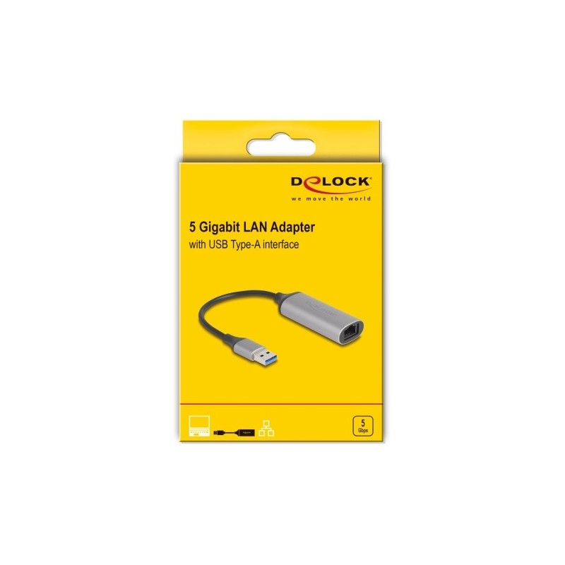 Buy DELOCK USB Typ-A 5 Gigabit LAN Adapter - USB-A 3.0 to 5GbE in Cyprus, Nicosia, Limassol, Larnaka, Pafos