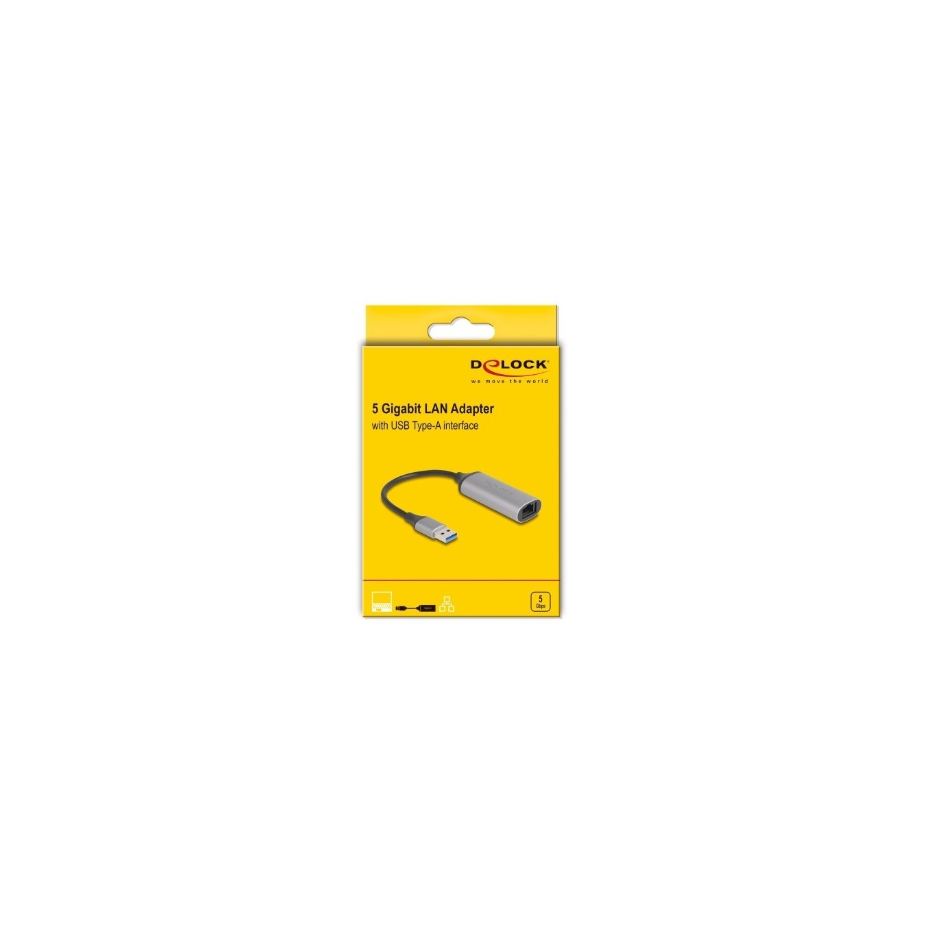 DELOCK USB Typ-A 5 Gigabit LAN Adapter - USB-A 3.0 to 5GbE — Buy in Cyprus with Fast Delivery