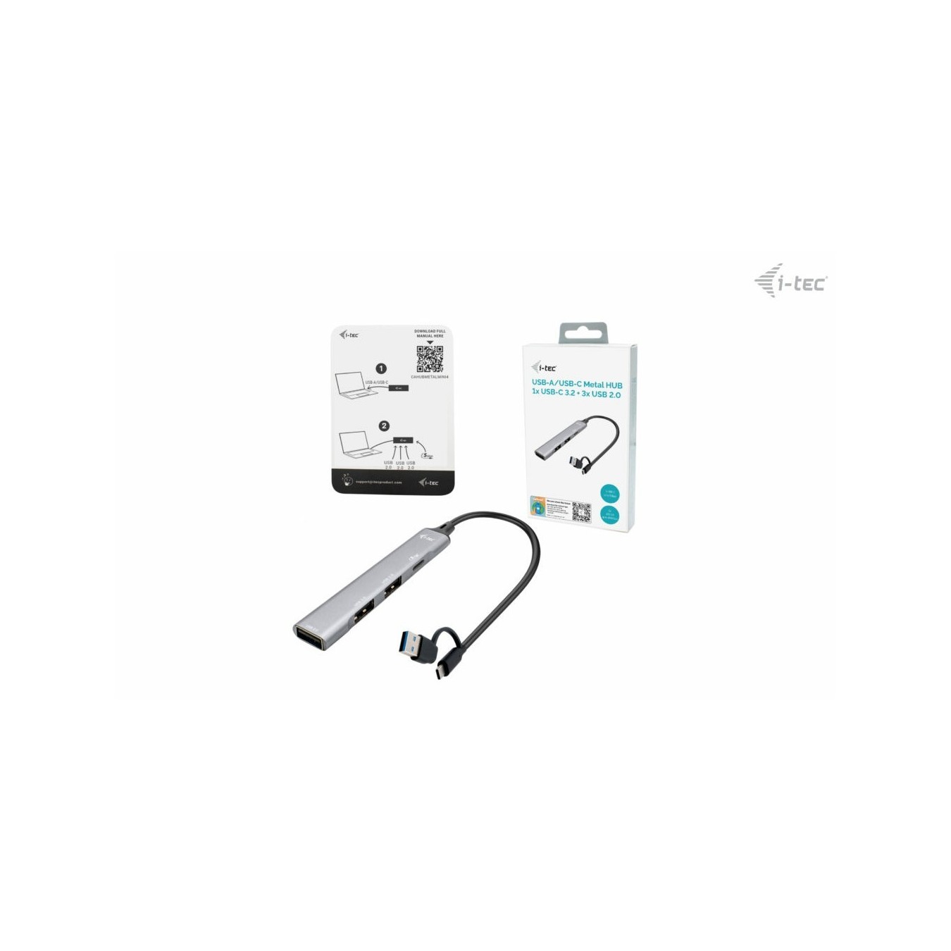D I-TEC USB-A USB-C 4-Port Hub - Compact USB-C & USB-A Hub — Buy in Cyprus with Fast Delivery