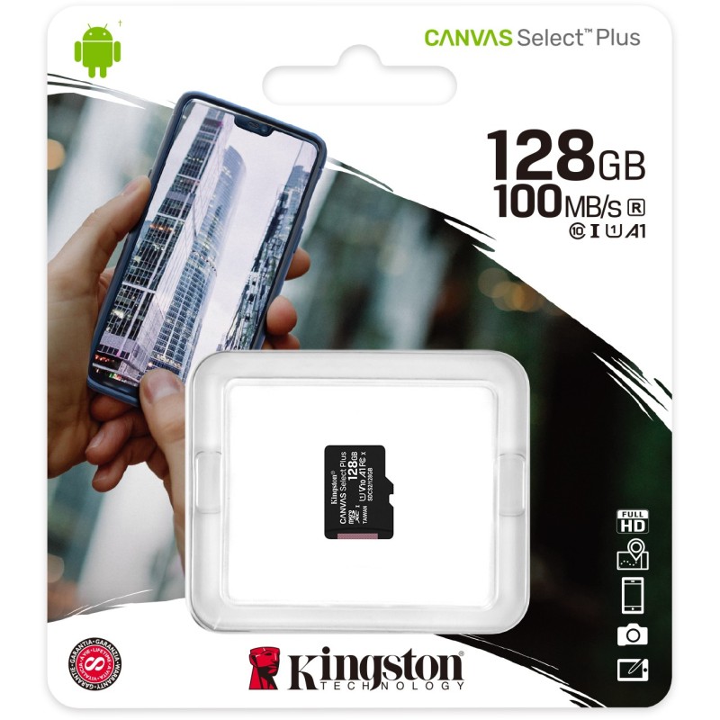 Buy Kingston Canvas Select Plus microSDXC 128GB - up to 100 MB/s in Cyprus, Nicosia, Limassol, Larnaka, Pafos